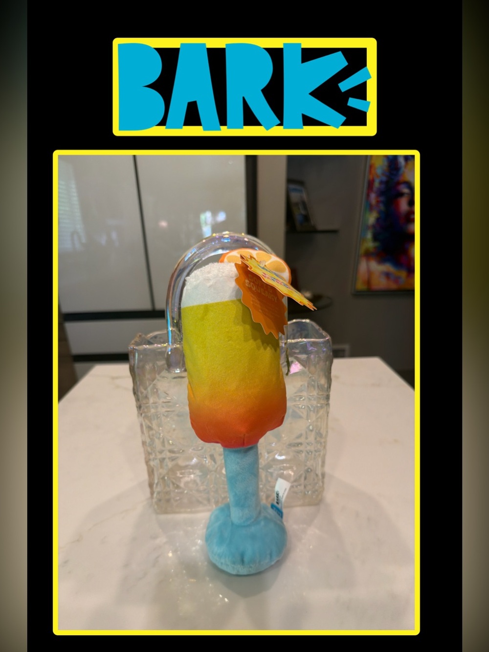 🆕 3/for $25 in a BUNDLE ~ Bark Funrise Refresher Drink Dog Toy